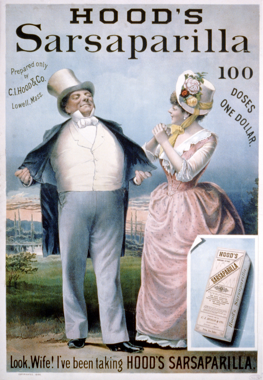 Hood's Sarsaparilla, 1886 — vintage poster