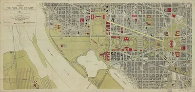 The Mall and Vicinity, Washington: Buildings Occupied by Various Government Activities, 1917