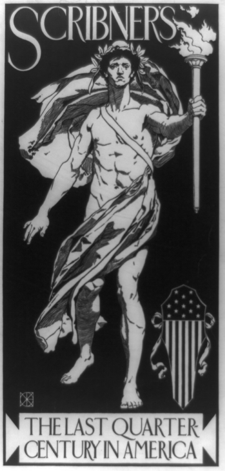 Scribner's. The last quarter century in America, [1895] — vintage poster