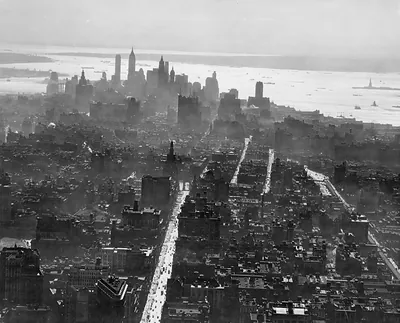 New York City, view looking south from the Empire State Building, lower New York skyline