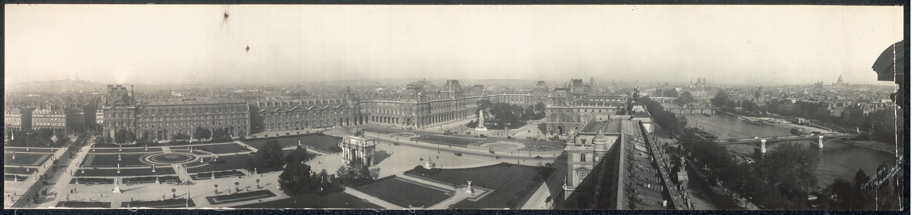 Panoramic view of Louvre, Paris, France, 1909, 1909 — historic image