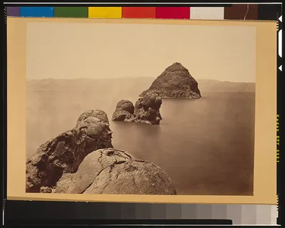 The Pyramid and Domes, Pyramid Lake, Nev. / T.H. O'Sullivan, phot.